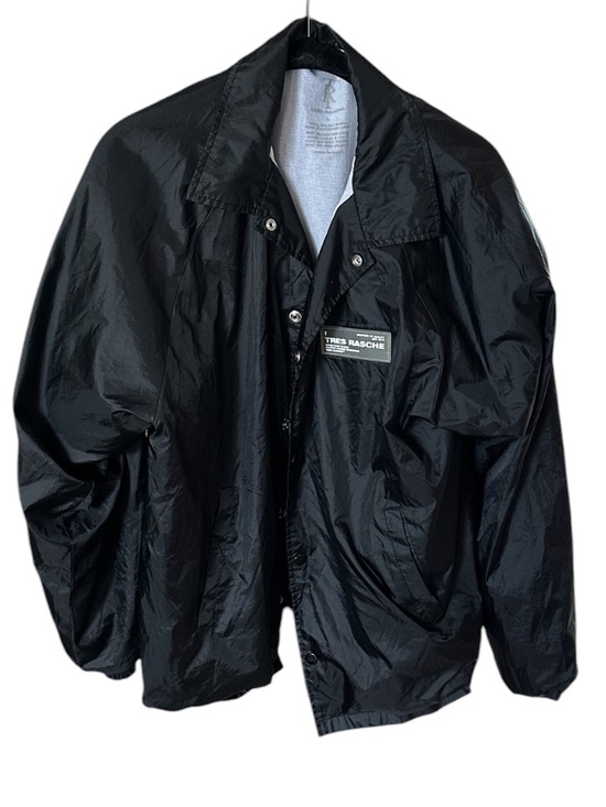 Tres Rasche Other - Tres Rasche Black Unisex Snap Front Windbreaker Jacket Size Large